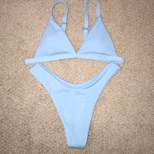 light blue shein bikini